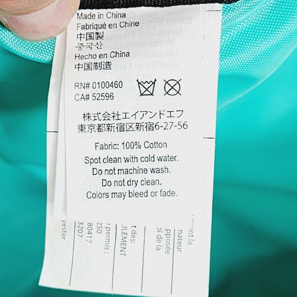 Kavu Gray & Teal Geometric Print Rope Sling Crossbody Bag Cotton Back Pack - Picture 13 of 16